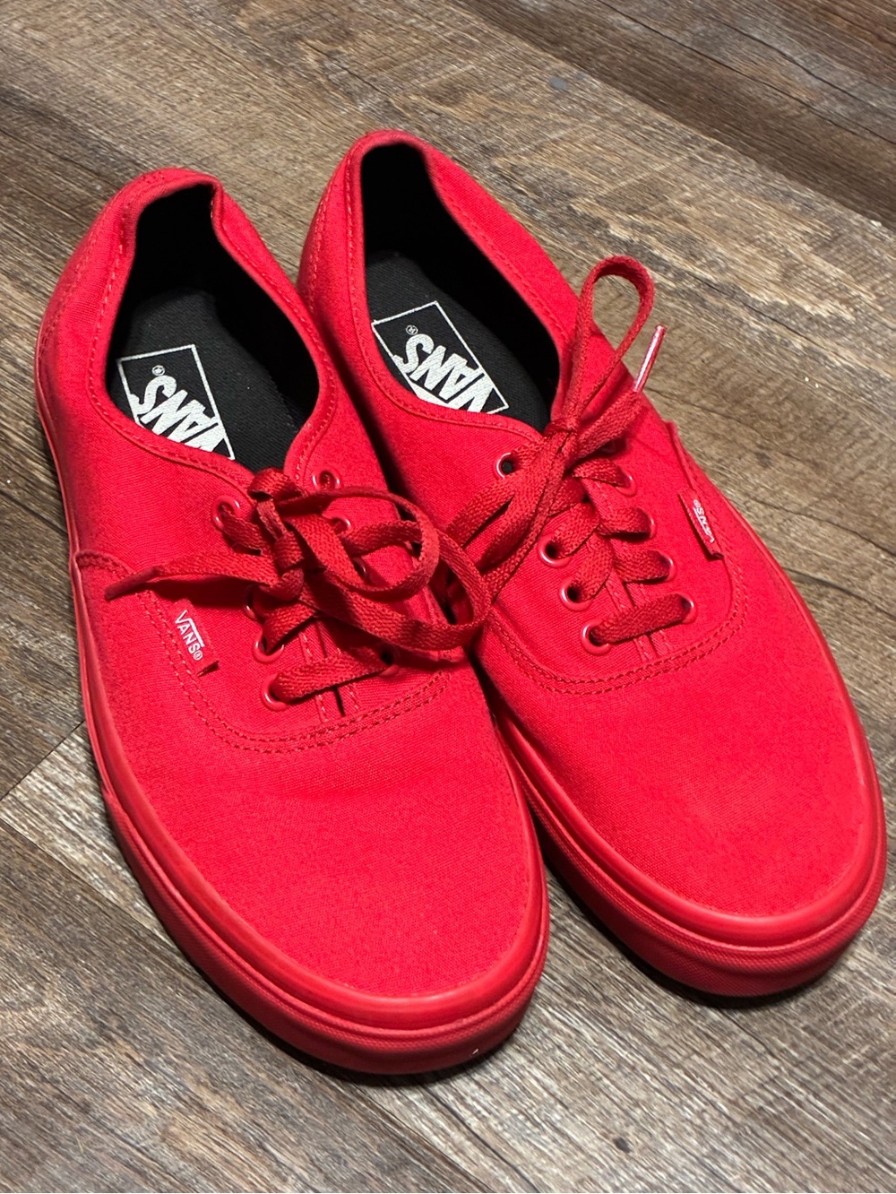 VANS Authentic “True Red” canvas sneakers
